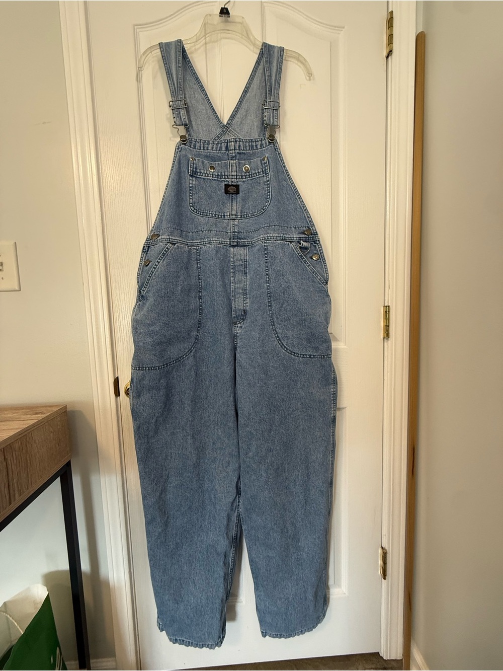 Harley-Davidson Light Blue Denim Overalls Jumpsuit XL 100%Cotton